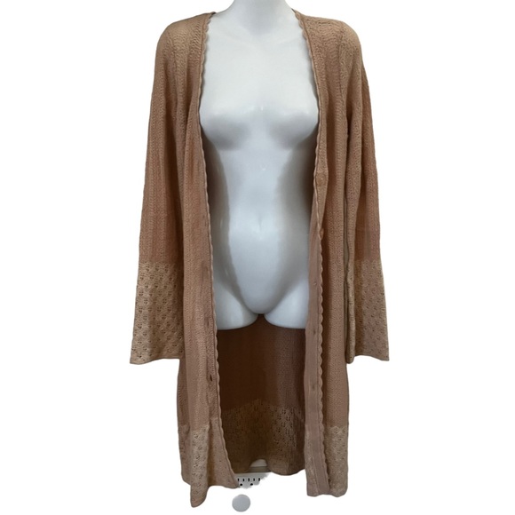 Sleeping on Snow duster cardigan angora lambs wool size small nude/dusty rose - Picture 9 of 15